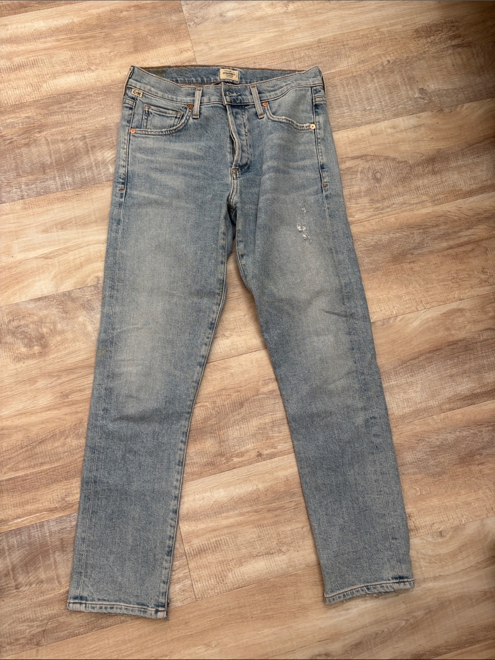 Citizens Of Humanity Faded Blue Slim Straight Jeans